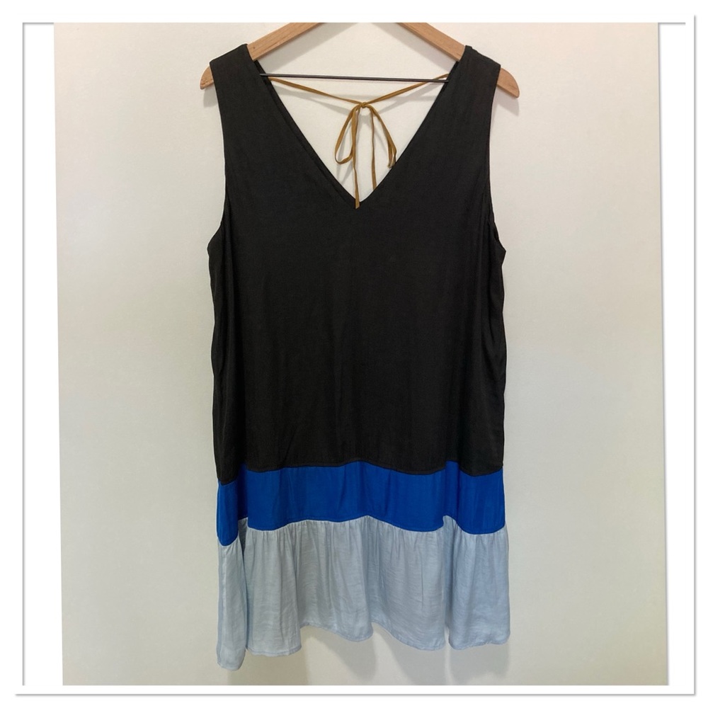 Anthropologie Dolan Collection Norah Mini Dress Black Blue Size XL